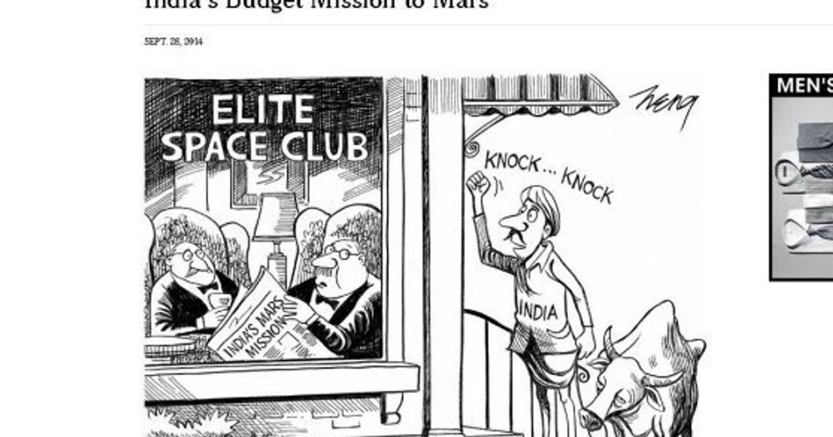 ニューヨーク タイムズが謝罪文 インド火星探査の漫画が 人種差別 と抗議受け ハフポスト
