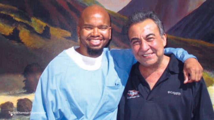 Tony Hicks and Azim Khamisa during one of Khamisa's visits to Hicks in prison.