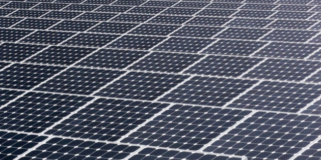 In this Wednesday, May 13, 2015 photo, some of the more than 37,000 solar panels gather sunlight at the Space Coast Next Generation Solar Center, in Merritt Island, Fla. Industry experts rank Florida third in the nation in rooftop solar energy potential but 13th in the amount of solar energy generated. Renewable energy experts and the solar industry say Florida lags behind because the state is one of only four that require solar energy to be sold exclusively by utilities. (AP Photo/John Raoux)