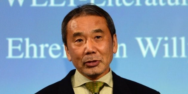 Japanese writer Haruki Murakami poses for photographers prior to an award ceremony for the Germany's Welt Literature Prize bestowed by the German daily Die Welt, in Berlin on November 7, 2014. AFP PHOTO / JOHN MACDOUGALL (Photo credit should read JOHN MACDOUGALL/AFP/Getty Images)