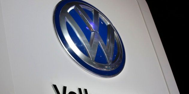 The Volkswagen logo is seen at the company's display during the North American International Auto Show in Detroit, Michigan, U.S., January 10, 2017. REUTERS/Mark Blinch