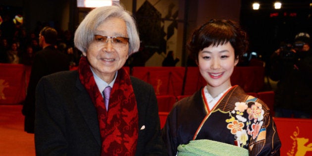 BERLIN, GERMANY - FEBRUARY 14: (L-R) Director Yoji Yamada and actress Haru Kuroki attend 'The Little House' (Chiisai Ouchi) premiere during 64th Berlinale International Film Festival at Berlinale Palast on February 14, 2014 in Berlin, Germany. (Photo by Luca Teuchmann/WireImage)