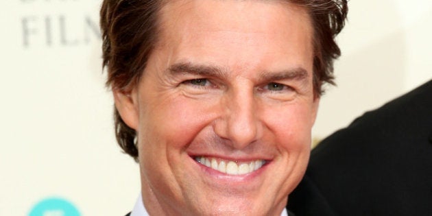 LONDON, ENGLAND - FEBRUARY 08: Actor Tom Cruise poses in the winners room at the EE British Academy Film Awards at The Royal Opera House on February 8, 2015 in London, England. (Photo by Mike Marsland/WireImage)