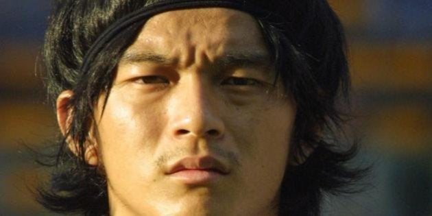 LENS, FRANCE: Portrait of Japanese defender Naoki Matsuda taken 04 October 2001 at Bollaert stadium in Lens before the start of the friendly soccer match between Japan and Senegal. AFP PHOTO/DENIS CHARLET (Photo credit should read DENIS CHARLET/AFP/Getty Images)