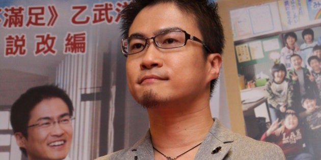 TAIWAN, CHINA - APRIL 21: (CHINA MAINLAND OUT) Japanese writer Hirotada Ototake propagandized movie that adapted from his book on Sunday April 21, 2013 in Taipei, Taiwan, China. (Photo by TPG/Getty Images)