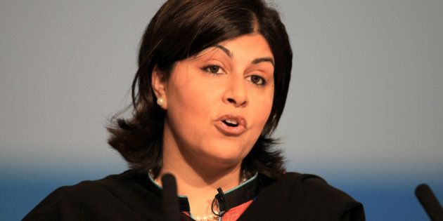 Baroness Warsi speaks during the opening session of the Annual Conservative Party Conference at the International Convention Centre, Birmingham.