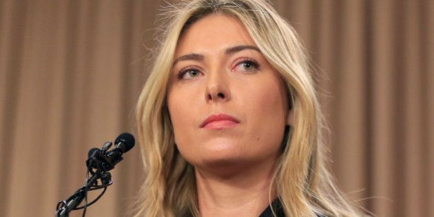 FILE - This is a Monday, March 7, 2016 file photo showing tennis star Maria Sharapova speakings about her failed drug test at the Australia Open during a news conference in Los Angeles. Sharapova has been suspended for two years by the International Tennis Federation for testing positive for meldonium at the Australian Open. The ruling, announced Wednesday, June 8, 2016 can be appealed to the Court of Arbitration for Sport. (AP Photo/Damian Dovarganes, File)