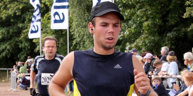 FRANKFURT, GERMANY - SEPTEMBER 13: In this photo released today, co-pilot of Germanwings flight 4U9525 Andreas Lubitz participates in the Airport Hamburg 10-mile race on September 13, 2009 in Hamburg, Germany. Lubitz is suspected of having deliberately piloted Germanwings flight 4U 9525 into a mountain in southern France on March 24, 2015 and killing all 150 people on board, including himself, in the worst air disaster in Europe in recent history. (Photo by Getty Images)