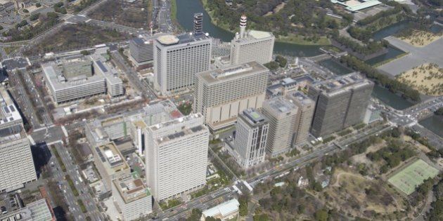 Tokyo High Court Area, Aerial View, Pan Focus