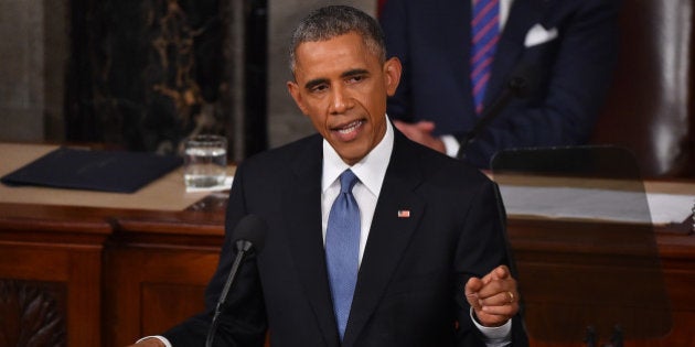 WASHINGTON, DC - JANUARY 20:President Barack Obama delivers his State of the Union address before a joint session of Congress on Tuesday, January 20, 2015 in Washington, DC..(Photo by Ricky Carioti/The Washington Post via Getty Images)