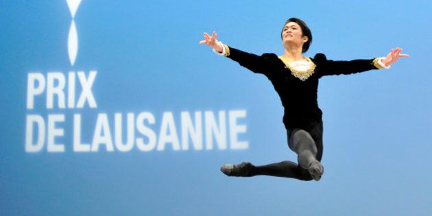 LAUSANNE, SWITZERLAND - FEBRUARY 07: Mitsuru Ito of Japan from Escola de Danca do Conservatorio Nacional, Lisbon, Portugal performs during the classical selections of the 43rd International Ballet Competition 'Prix de Lausanne' on February 7, 2015 in Lausanne, Switzerland. The Prix de Lausanne is an international competition open to young dancers aged 15 to 18 who are not yet professionals. The best finalists win scholarships granting free tuition in a world renowned dance school or dance company. (Photo by Harold Cunningham/Getty Images)
