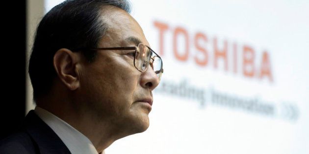 Masashi Muromachi, chairman and president of Toshiba Corp., attends a news conference in Tokyo, Japan, on Monday, Sept. 7, 2015. The manufacturer of chips and nuclear reactors released earnings on Monday after it delayed them last week on the discovery of new accounting irregularities related to a U.S. unit's construction project. Photographer: Kiyoshi Ota/Bloomberg via Getty Images