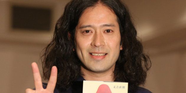 TOKYO, JAPAN - JULY 16: Comedian and novelist Naoki Matayoshi attends the Press conference for his Akutagawa Prize winning book 'Hibana' on July 16, 2015 in Tokyo, Japan. (Photo by Sports Nippon/Getty Images)