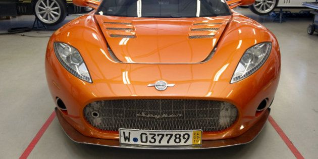 A photo taken on May 20, 2010 shows a spyker car in the factory in Zeewolde, The Netherlands. Saab and its owner Dutch carmaker Spyker have raised 150 million euros through a strategic partnership deal in China, Spyker said on May 3, 2011 amid a financial crisis for the Swedish-Dutch firm. AFP PHOTO / ANP / LEX VAN LIESHOUT -- The Netherlands out - Belgium out -- (Photo credit should read LEX VAN LIESHOUT/AFP/Getty Images)