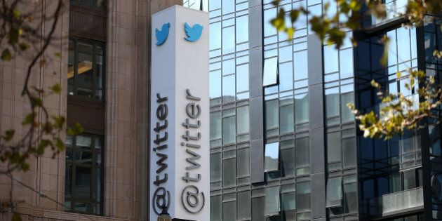 SAN FRANCISCO, CA - JULY 29: A sign is posted outside of the Twitter headquarters on July 29, 2014 in San Francisco, California. Twitter will report second quarter earnings today after the closing bell. (Photo by Justin Sullivan/Getty Images)