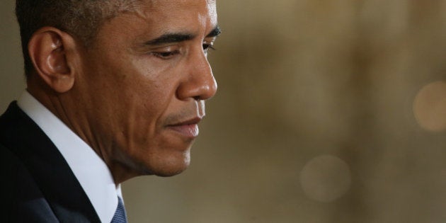 WASHINGTON, DC - NOVEMBER 05: U.S. President Barack Obama pauses while speaking to the media during a news conference in the East Room a day after Democrats lost the US Senate Majority, November 5, 2014 in Washington, DC. Yesterday Republicans won the majority of the US Senate for the first time in 8 years after Americans went to the polls and voted in the mid-term elections. (Photo by Mark Wilson/Getty Images)