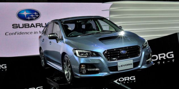 TOKYO, JAPAN - NOVEMBER 20: Subaru Levorg sports touring wagon is displayed during the 43rd Tokyo Motor Show 2013 at Tokyo Big Sight on November 20, 2013 in Tokyo, Japan. The 43rd Tokyo Motor Show 2013 will be open to public from November 22nd to December 1st, 2013. (Photo by Keith Tsuji/Getty Images)