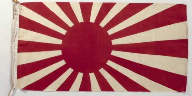 Japanese flag of the rising sun