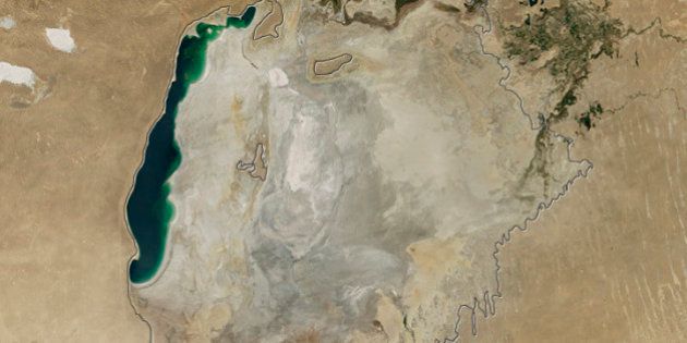 アラル海が今にも干上がりそう　NASAの衛星写真でわかる「20世紀最大の環境破壊」