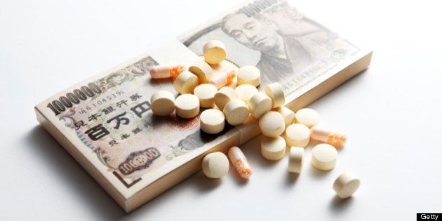 medicine image,drugs and money