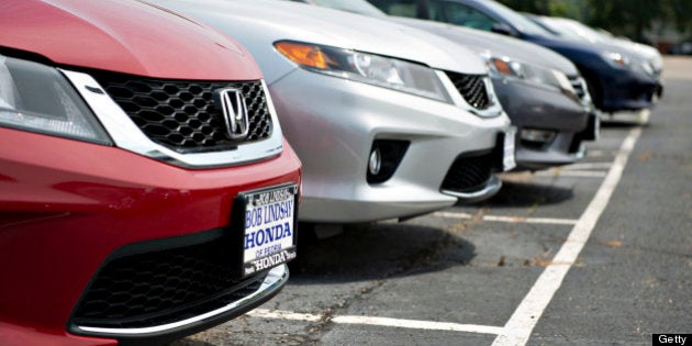 2013 Honda Motor Co. Accord vehicles sit on the lot at Bob Lindsay Honda in Peoria, Illinois, U.S., on Tuesday, June 25, 2013. Hondas total U.S. vehicle deliveries gained 5.6 percent this year through May to 608,663. Photographer: Daniel Acker/Bloomberg via Getty Images