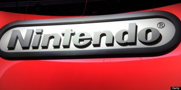 The Nintendo logo is seen on the final day of the E3 Electronic Entertainment Expo, in Los Angeles, California June 13, 2013. AFP PHOTO / ROBYN BECK (Photo credit should read ROBYN BECK/AFP/Getty Images)