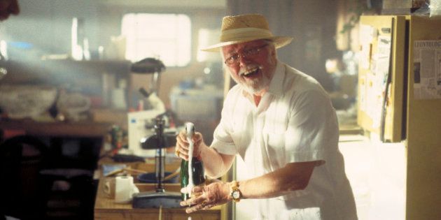 English actor Richard Attenborough as entrepreneur John Hammond in a scene from the film 'Jurassic Park', 1993. (Photo by Murray Close/Getty Images)