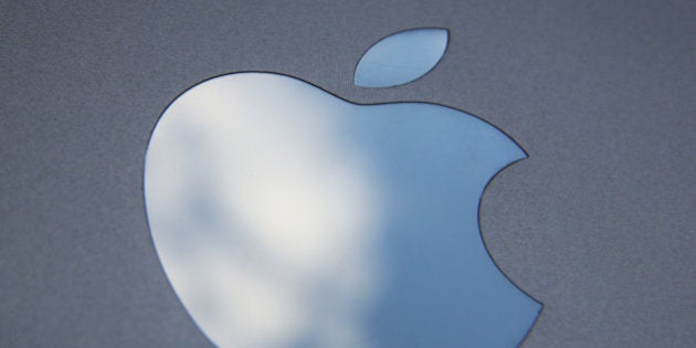 LONDON, ENGLAND - AUGUST 06: In this photo illustration the logo on an Apple iPad is seen on August 6, 2014 in London, England. iPad maker Apple is selling fewer units than in the same quarter in 2013, it is reported. (Photo illustration by Peter Macdiarmid/Getty Images)