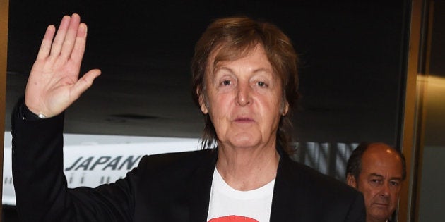 TOKYO, JAPAN - MAY 15: Paul McCartney is seen upon arrival at Haneda Airport on May 15, 2014 in Tokyo, Japan. (Photo by Jun Sato/GC Images)