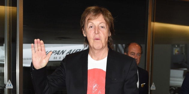 TOKYO, JAPAN - MAY 15: Paul McCartney is seen upon arrival at Haneda Airport on May 15, 2014 in Tokyo, Japan. (Photo by Jun Sato/GC Images)