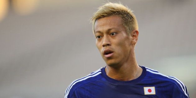 CLEARWATER, FL - JUNE 06: Keisuke Honda of Japan looks on during the International Friendly Match between Japan and Zambia at Raymond James Stadium on June 6, 2014 in Clearwater, Florida. (Photo by Mark Kolbe/Getty Images)