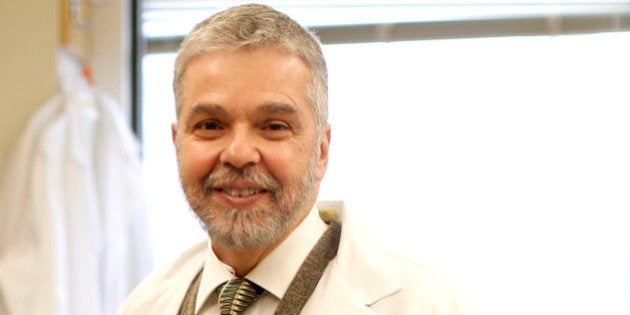 BOSTON - JANUARY 28: Dr. Charles Vacanti, Director of Laboratories for Tissue Engineering and Regenerative Medicine, was photographed in the laboratory at Brigham and Women's Hospital in Boston, on Tuesday, Jan. 28, 2014. (Photo by Yoon S. Byun/The Boston Globe via Getty Images)