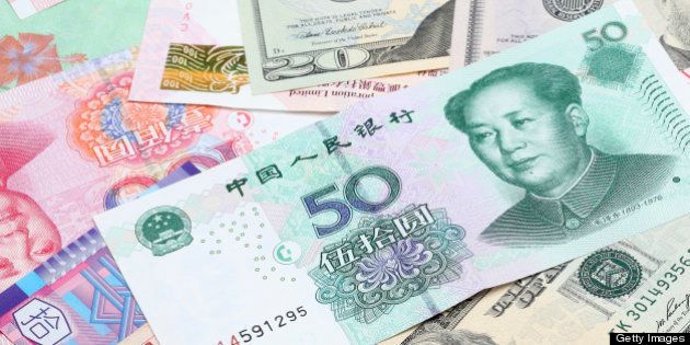 Chinese yuan,US dollar,HongKong dollar and the other countries currencies.