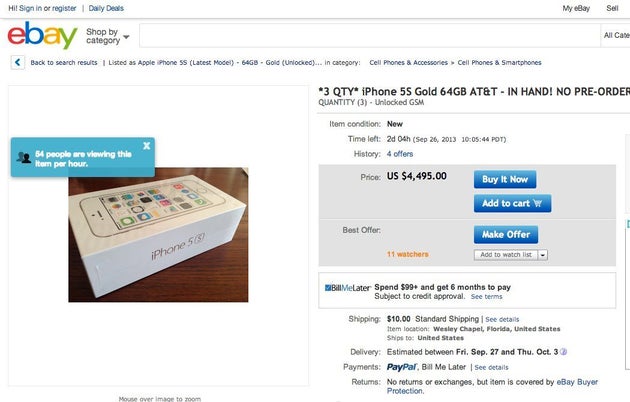 1万ドルで売れる「ゴールドの新iPhone」