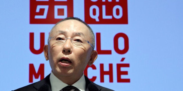 Tadashi Yanai, chairman, president and chief executive officer of Fast Retailing Co., speaks during a news conference at the company's Uniqlo Marche Printemps Ginza store in Tokyo, Japan, on Thursday, Nov. 1, 2012. Fast Retailing opened its first multi-brand store today. Photographer: Haruyoshi Yamaguchi/Bloomberg via Getty Images