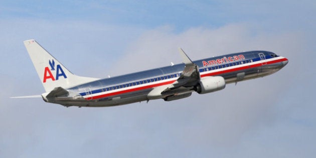 MIAMI, FL - NOVEMBER 12: An American Airlines plane takes off from the Miami International Airport on...
