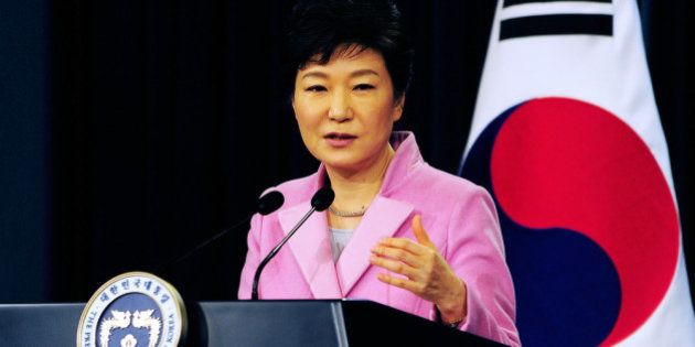SEOUL, SOUTH KOREA - JANUARY 06: South Korean President Park Geun-Hye speaks during a press conference at the Presidential Office on January 6, 2014 in Seoul, South Korea. Park outlined her policy plans for the new year. (Photo by Kim Min-Hee-Pool/Getty Images)