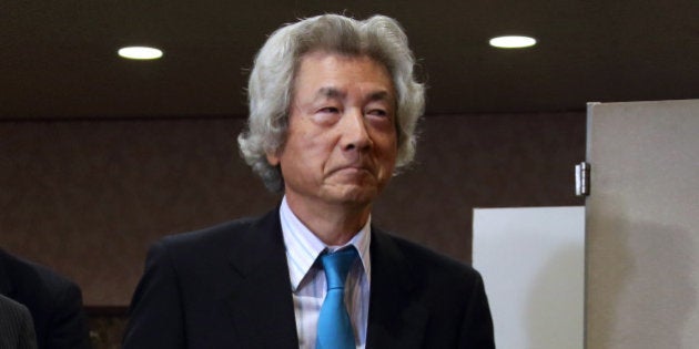 Junichiro Koizumi, former Japan prime minister, arrives for a news conference at the Japan National Press...