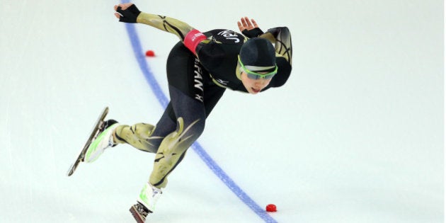 SOCHI, RUSSIA - FEBRUARY 11: Nao Kodaira of Japan competes during the Women's 500m Race 2 of 2 Speed Skating event during day 4 of the Sochi 2014 Winter Olympics at Adler Arena Skating Center on February 11, 2014 in Sochi, Russia. (Photo by Clive Mason/Getty Images)