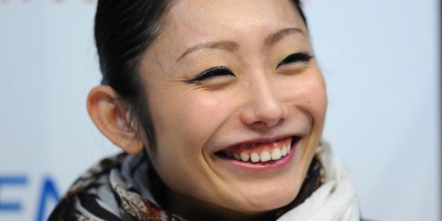 ZAGREB, CROATIA - DECEMBER 06: Miki Ando of Japan talks to the media in a press conference during Day Two of the ISU 46th Golden Spin of Zagreb at the Dom Sportova on December 6, 2013 in Zagreb, Croatia. (Photo by Mike Hewitt/Getty Images)