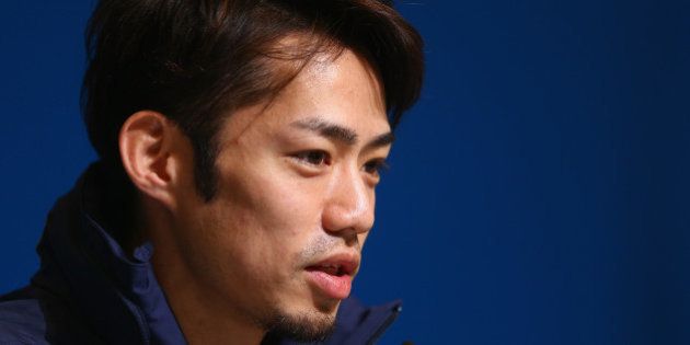 SOCHI, RUSSIA - FEBRUARY 10: Figure skater Daisuke Takahashi of Japan attends the Japan Fugire skating Mne's team press conference during day 3 of the Sochi 2014 Winter Olympics at Main Press Center on February 10, 2014 in Sochi, Russia. (Photo by Paul Gilham/Getty Images)