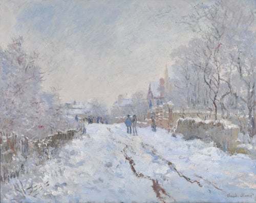 絵画　　田舎雪風景画 publicdomainq-0035591raoegh.jpg