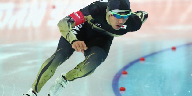 SOCHI, RUSSIA - FEBRUARY 10: Keiichiro Nagashima of Japan competes during the Men's 500 m Race 1 of 2 Speed Skating event during day three of the Sochi 2014 Winter Olympics at Adler Arena Skating Center on February 10, 2014 in Sochi. (Photo by Robert Cianflone/Getty Images)