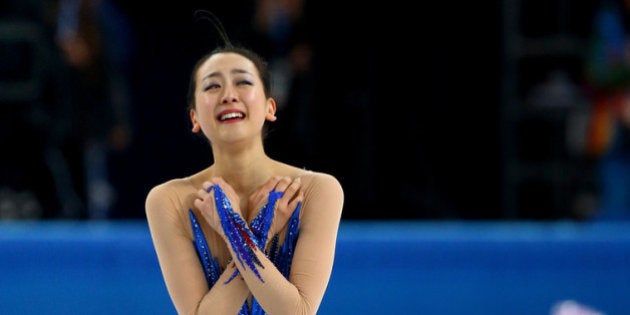 SOCHI, RUSSIA - FEBRUARY 20: Mao Asada of Japan reacts after competing in the Figure Skating Ladies' Free Skating on day 13 of the Sochi 2014 Winter Olympics at Iceberg Skating Palace on February 20, 2014 in Sochi, Russia. (Photo by Ryan Pierse/Getty Images)