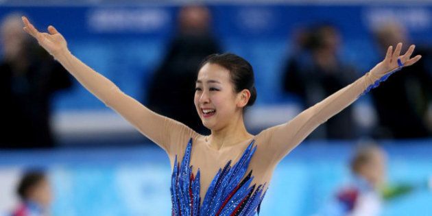 SOCHI, RUSSIA - FEBRUARY 20: Mao Asada of Japan reacts after competing in the Figure Skating Ladies' Free Skating on day 13 of the Sochi 2014 Winter Olympics at Iceberg Skating Palace on February 20, 2014 in Sochi, Russia. (Photo by Matthew Stockman/Getty Images)