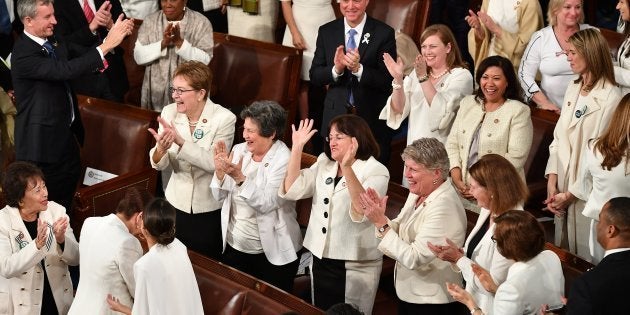 白を着用する女性議員 2019年2月の一般教書演説にて