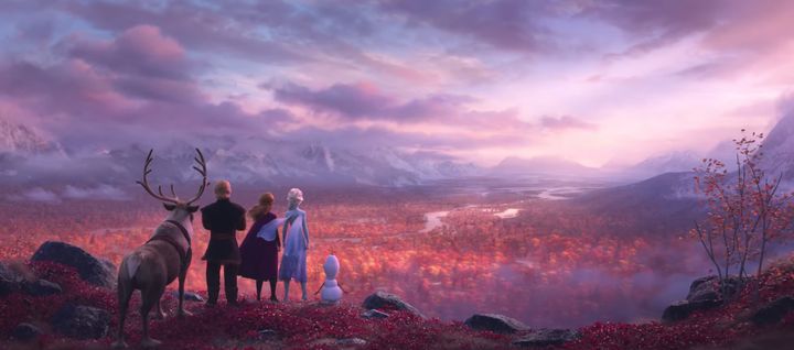 The closing shot of the Frozen 2 trailer