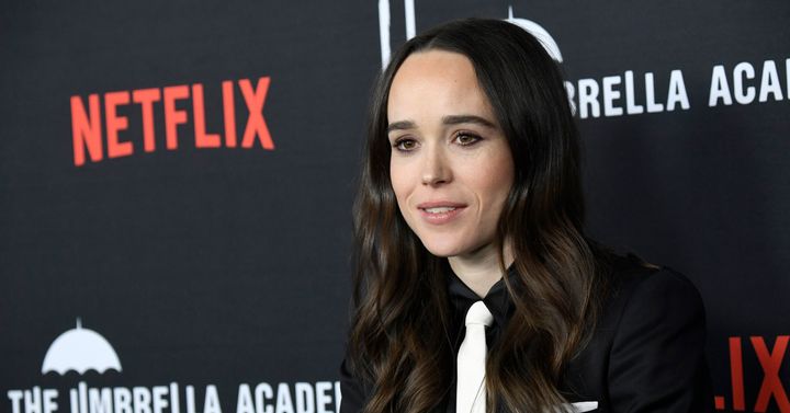 Ellen Page attends the premiere of Netflix’s "The Umbrella Academy" at ArcLight Hollywood on Feb. 12. The actress discussed the progress and setbacks of issues affecting the LGBTQ community with BBC Radio 5 on Monday.