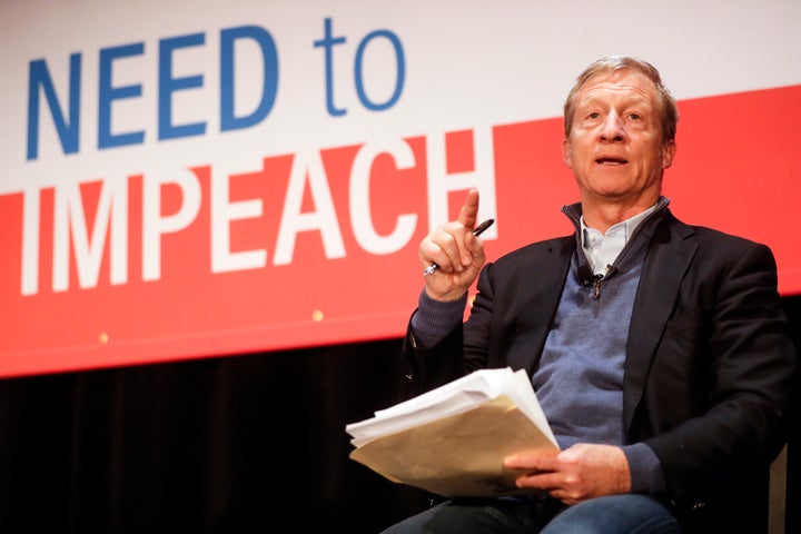 Billionaire Tom Steyer plans to spend as much as $90 million to advocate for Trump's impeachment.