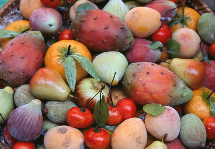 In Sicily, people make beautiful frutta di martorana (marzipan fruits) for All Souls' Day.